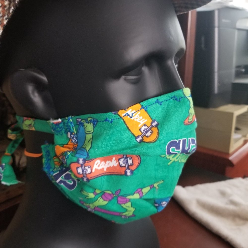 Cloth Face Mask w/ Silver/Copper Filters-Ninja Tu - Picture 1 of 13